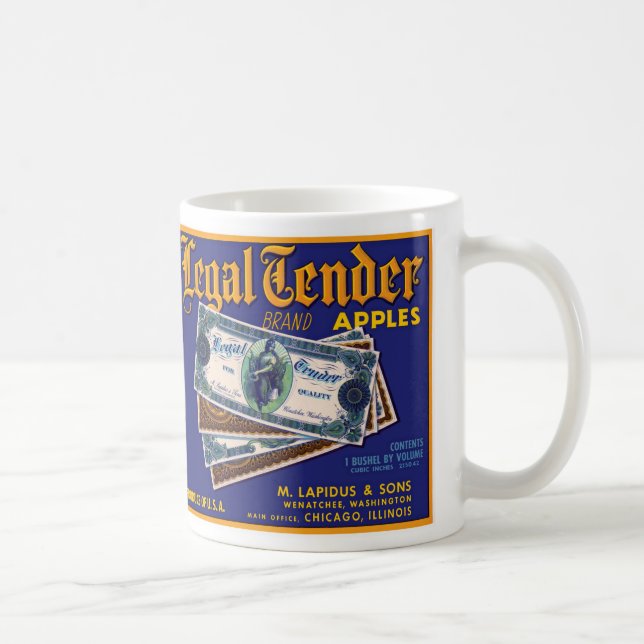 Legal Tender Apples Coffee Mug (Right)