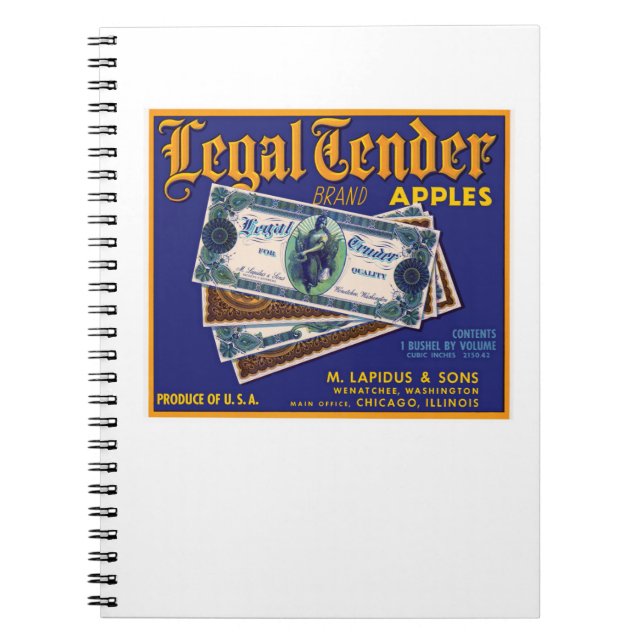 Legal Tender Apples Notebook (Front)