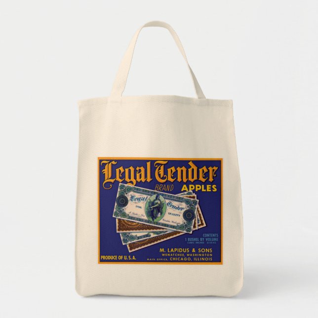 Legal Tender Apples Tote Bag (Front)