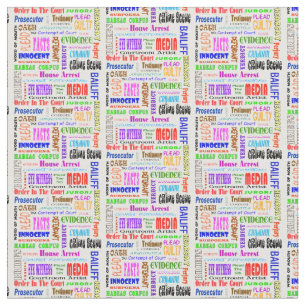 Legal Word Collage Design Fabric Material