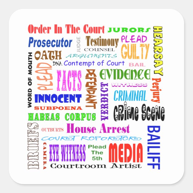 Legal Words Stickers (Front)