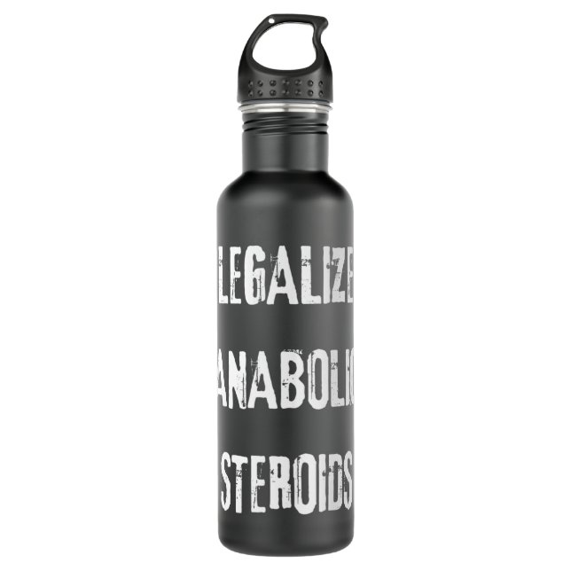 Legalise Anabolic Steroids Funny Steroid Tren Love 710 Ml Water Bottle (Front)