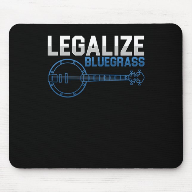 Legalise Bluegrass Banjo Country Music Band Gift Mouse Mat (Front)