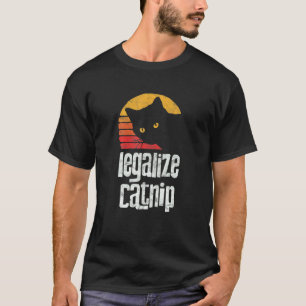 Legalise Catnip  Vintage 80 S Style Cat Cute Retro T-Shirt