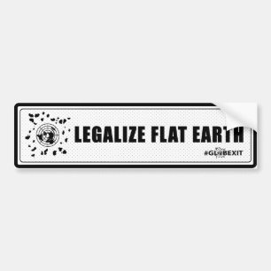 Legalise Flat Earth Bumper Sticker (black)