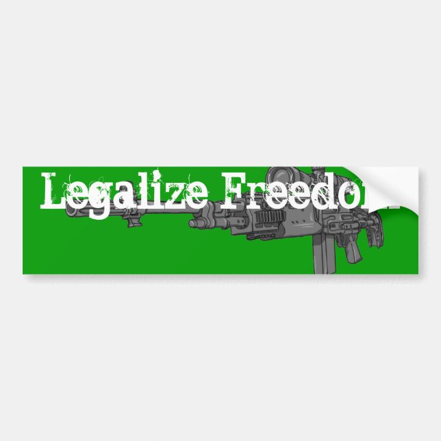 Legalise Freedom Bumper Sticker (Front)