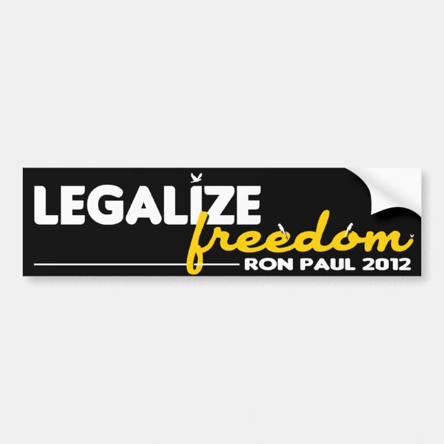 Legalise Freedom Bumper Sticker (Front)