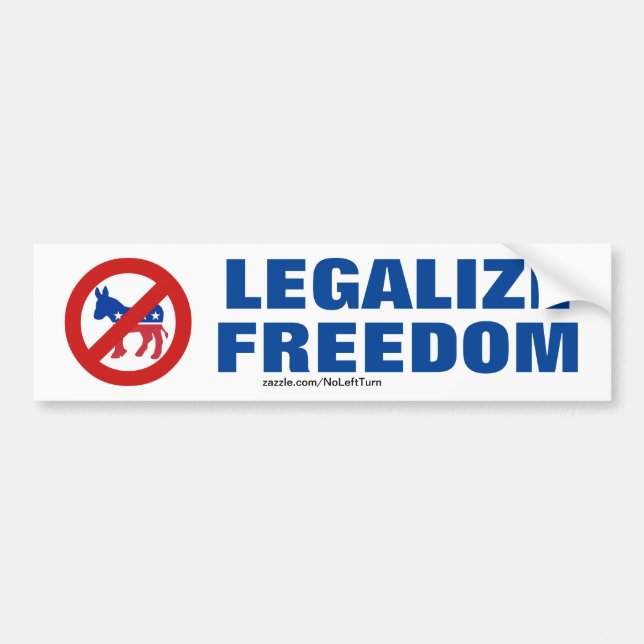 Legalise Freedom Bumper Sticker (Front)