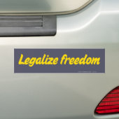 Legalise Freedom Bumper Sticker (On Car)
