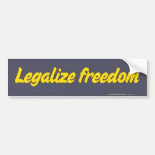 Legalise Freedom Bumper Sticker