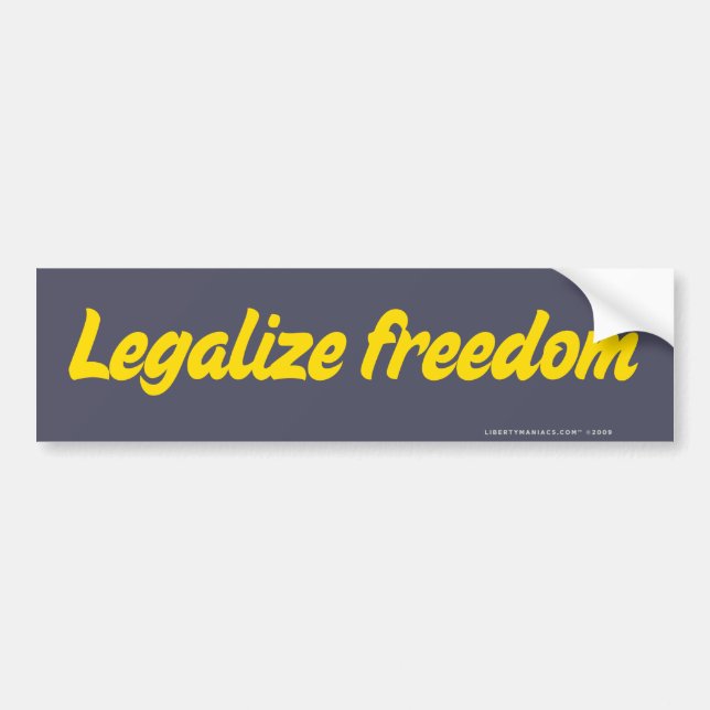 Legalise Freedom Bumper Sticker (Front)
