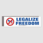 Legalise Freedom Bumper Sticker Car Magnet