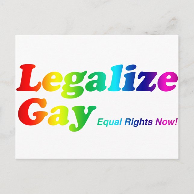 Legalise Gay Postcard (Front)