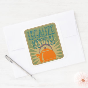 Legalise Kettle Square Sticker