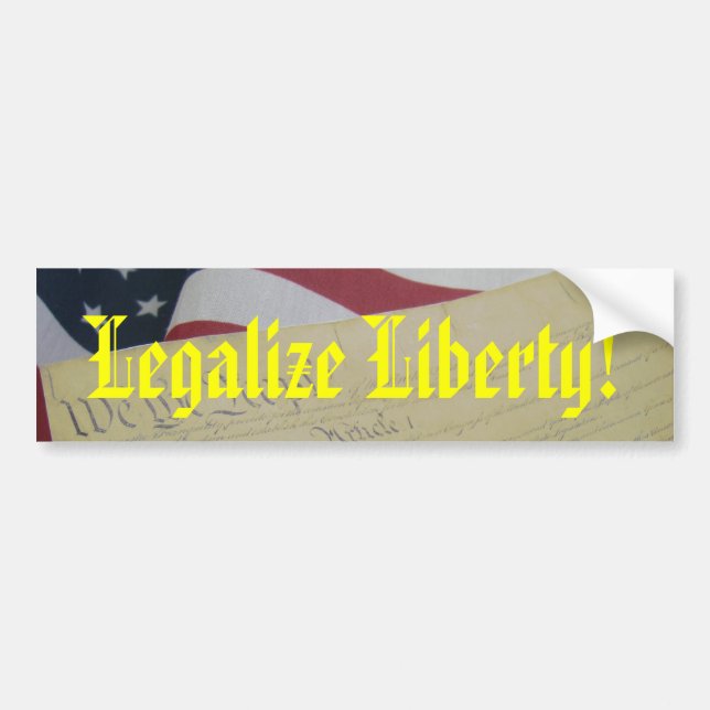 Legalise Liberty Bumper Sticker (Front)