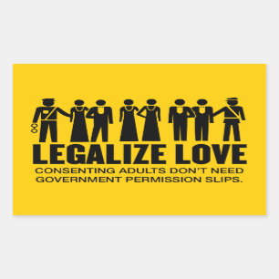 Legalise Love Rectangular Sticker