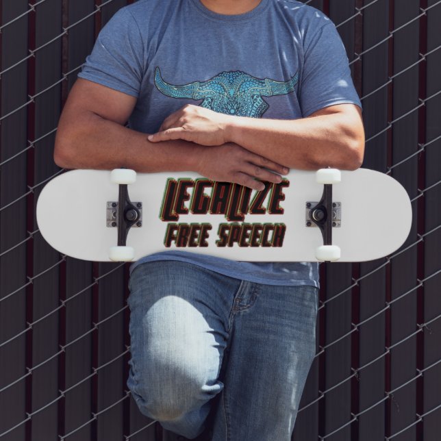 LEGALIZE FREE SPEECH  SKATEBOARD (Outdoor 3)