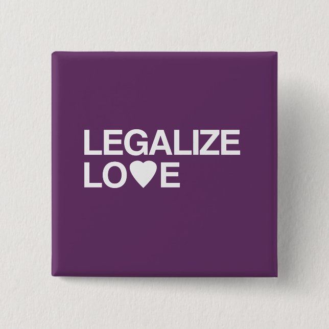 LEGALIZE LOVE 15 CM SQUARE BADGE (Front)