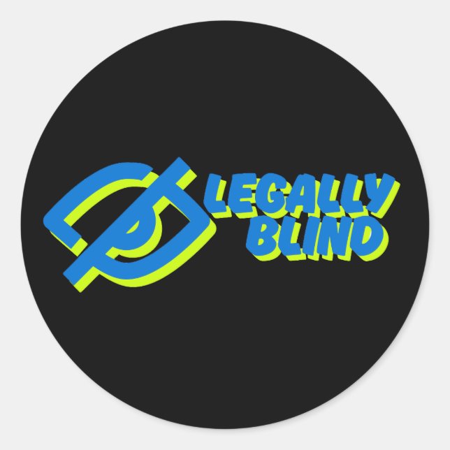 Legally Blind Black Sticker (Front)