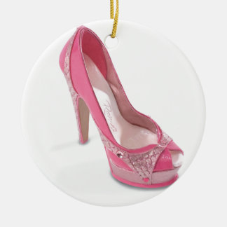 legally pink shoes ceramic tree decoration