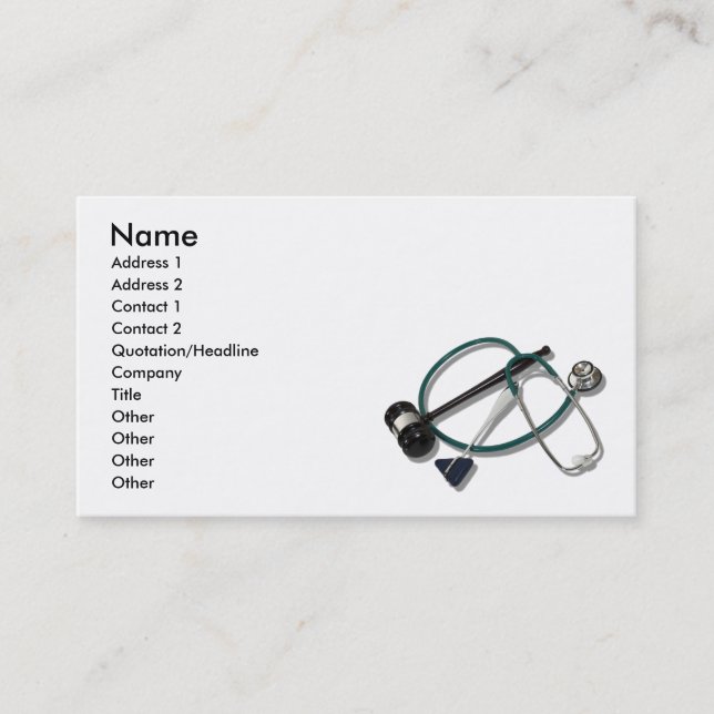 LegalMedicalSupport073110, Name, Address 1, Add... Business Card (Front)