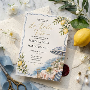 legant Italian Lemon Coastal Invitation