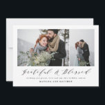 legant minimal photo collage christmas script holiday card<br><div class="desc">A beautiful multi photo Christmas card,  perfect for sending holiday wishes to family and friends. A elegant minimal design with stunning graceful and blessed script text. Customise the colour of the design to personalise your card. Part of a collection.</div>