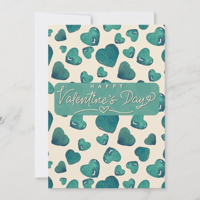 legant Watercolor Valentine's Day Card (Front)