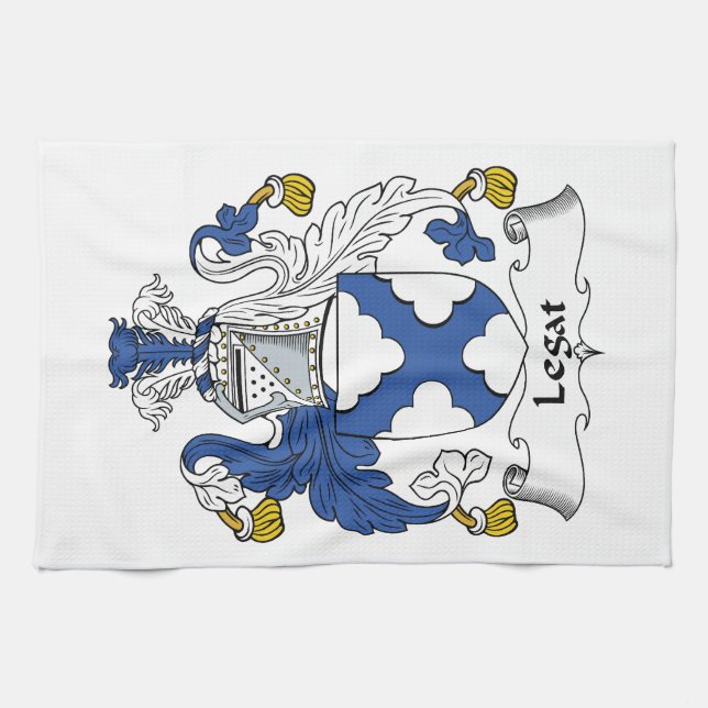 Legat Family Crest Tea Towel (Horizontal)