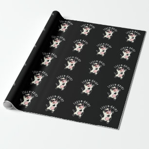 Legen-dairy Funny Cow Pun Dark BG Wrapping Paper