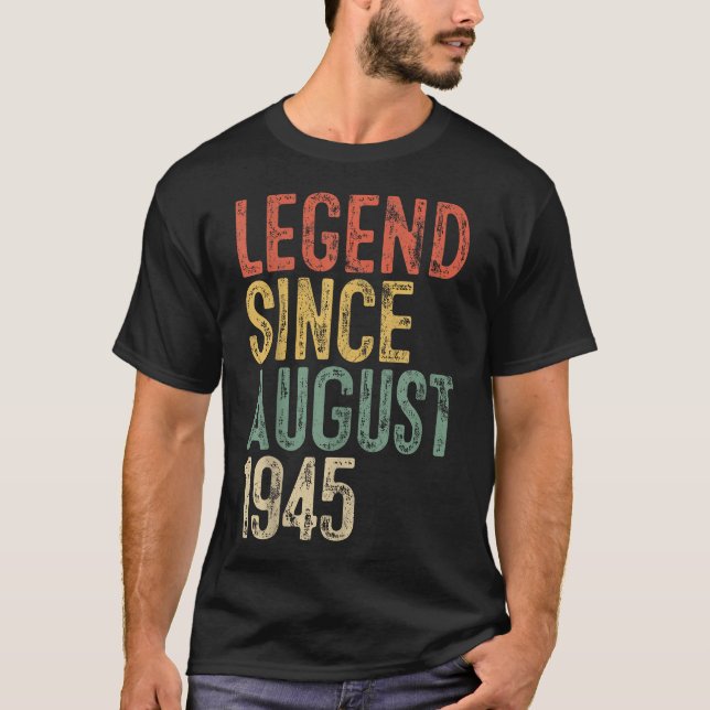 Legend 1945 80Th Birthday Gifts For Men Women T-Shirt (Front)
