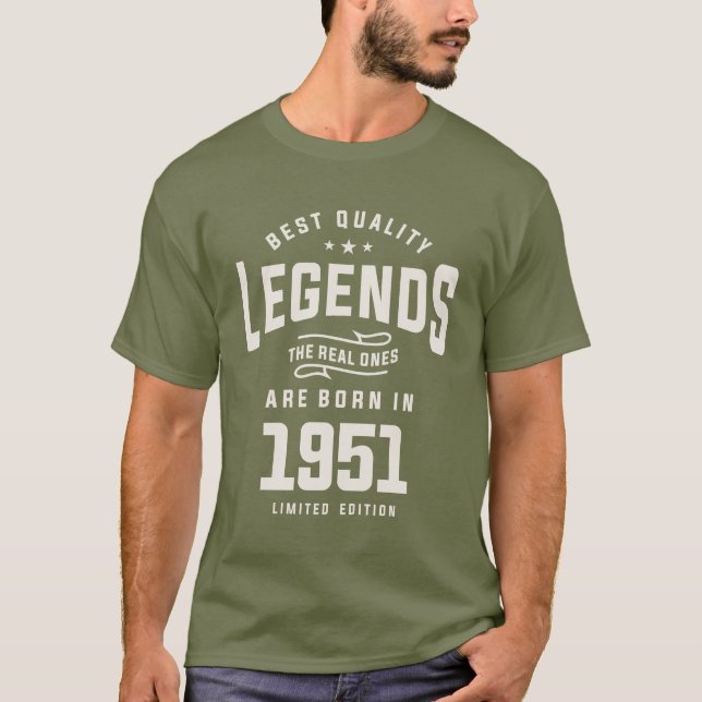 Legend 1951 72nd Birthday Gifts 72 Years Old T-Shirt (Front)