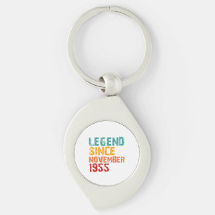 Legend 1955 70th Birthday Gifts for Men Women 70 Y Key Ring