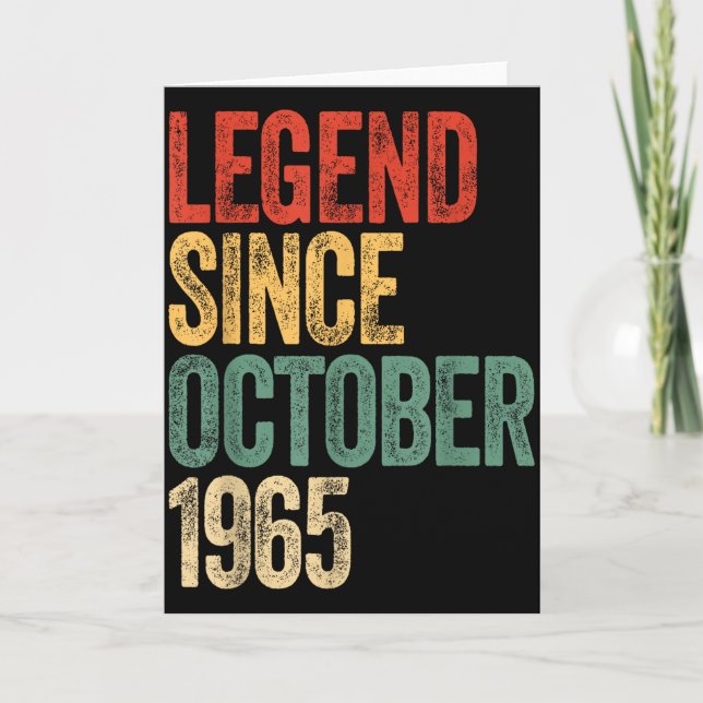 Legend 1965 60th Birthday For Men Women 60 Years O Card (Front)