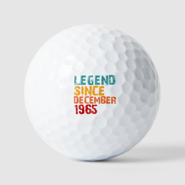 Legend 1965 60th Birthday Gifts for Men Women 60 Golf Balls (Front)
