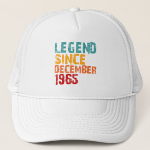 Legend 1965 60th Birthday Gifts for Men Women 60 Trucker Hat