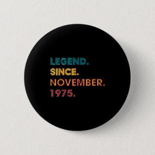 Legend 1975 50th Birthday For Men Women 50 Year Ol 6 Cm Round Badge