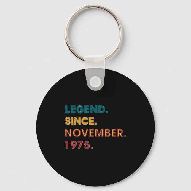 Legend 1975 50th Birthday For Men Women 50 Year Ol Key Ring (Front)
