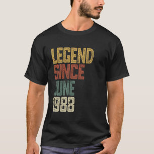 Legend 1988 37 Year Old Men Women Since June 37th T-Shirt