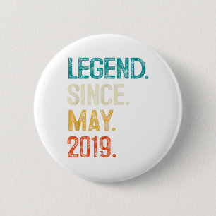 Legend 2019 6th Birthday Gifts For Boy Girl 6 Year Cm Round Badge