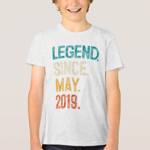 Legend 2019 6th Birthday Gifts For Boy Girl 6 Year Tri-Blend Shirt