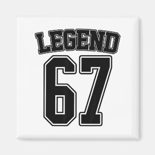 Legend 67 Six Seven Srts Number Varsity Team 67th  Magnet