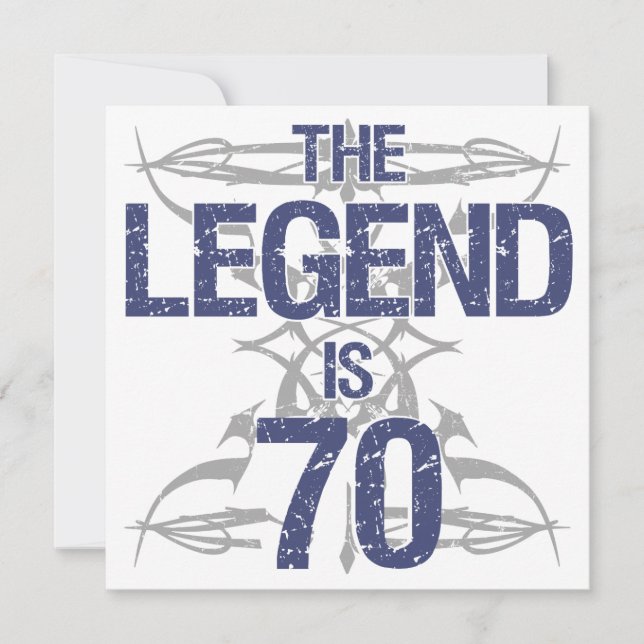 Legend 70th Birthday Card (Front)