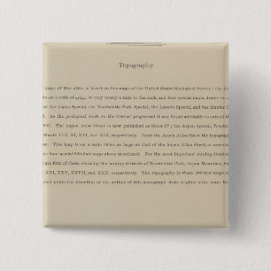 Legend Atlas to the Geology Of The Aspen District 15 Cm Square Badge