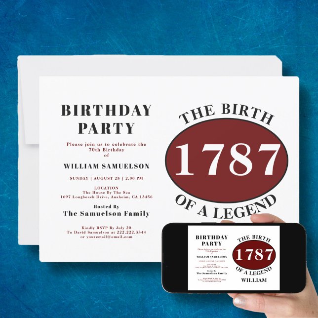 Legend Birthday Party Invitation (Creator Uploaded)
