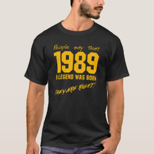 Legend Born 1989 Birthday Vintage Celebration T-Shirt