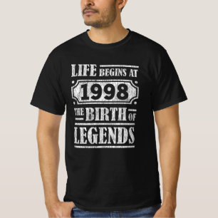 Legend Born in 1998 Retro Vintage Birthday Gift T-Shirt