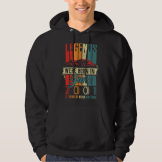 Legend Born In June 2001 21st Birthday 21 Year Old Hoodie