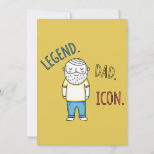 Legend. Dad. Icon. Father's Day Invitation