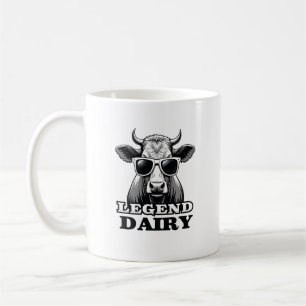 Legend Dairy Funny Farmer Cow Farmer Pun Graphic T Coffee Mug